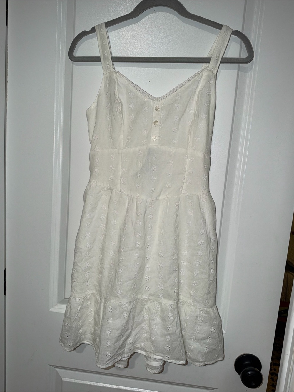 Hollister White Eyelet Mini Dress NWT Size Medium